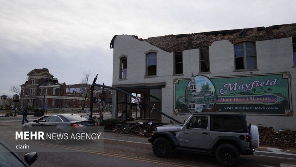 گردباد شدید در «کنتاکی» آمریکا