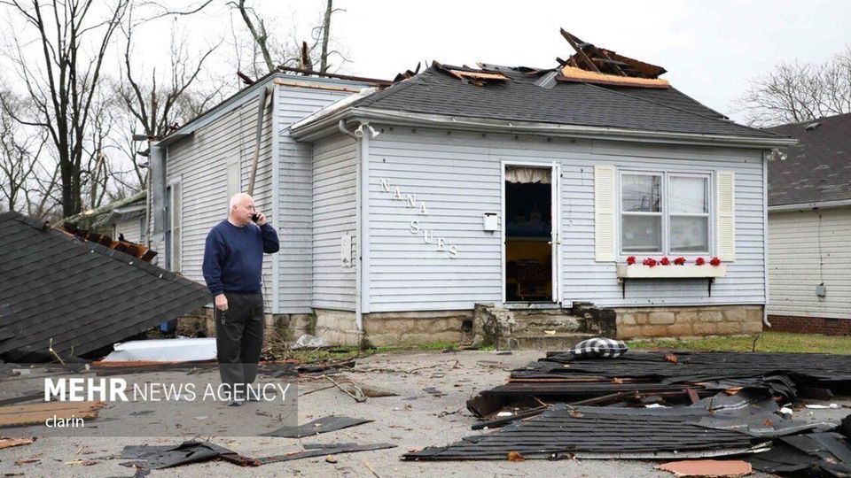 گردباد شدید در «کنتاکی» آمریکا