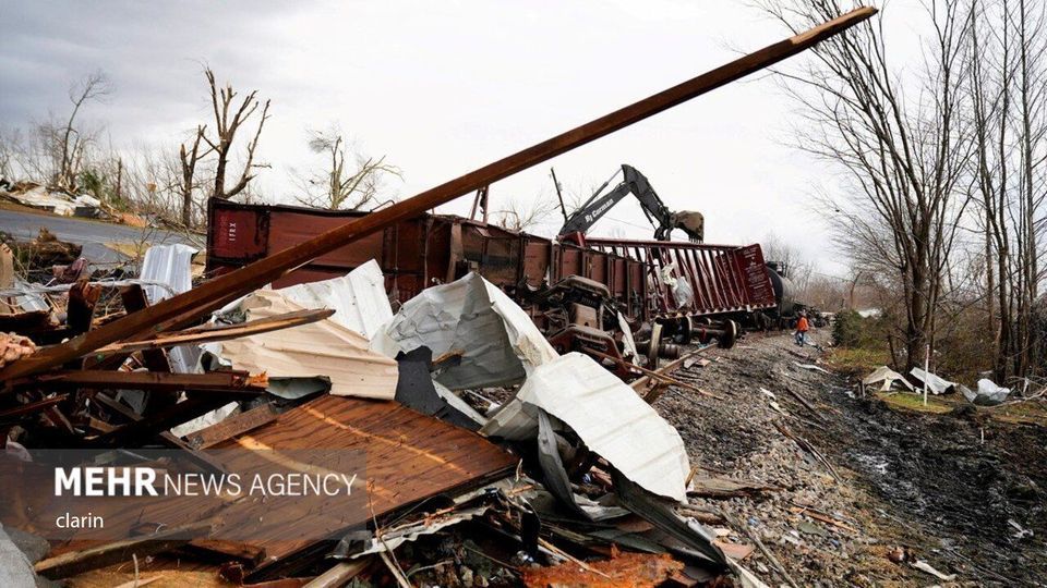 گردباد شدید در «کنتاکی» آمریکا