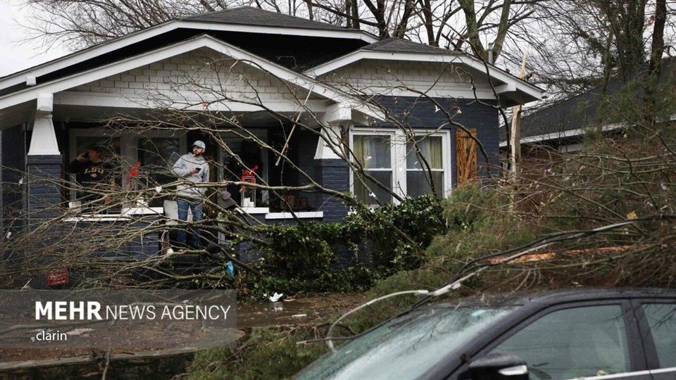 گردباد شدید در «کنتاکی» آمریکا