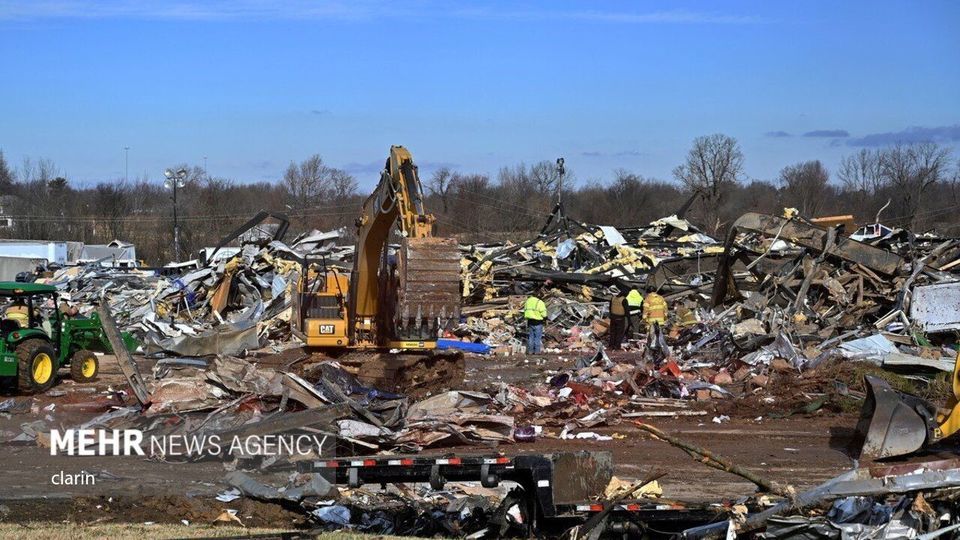 گردباد شدید در «کنتاکی» آمریکا