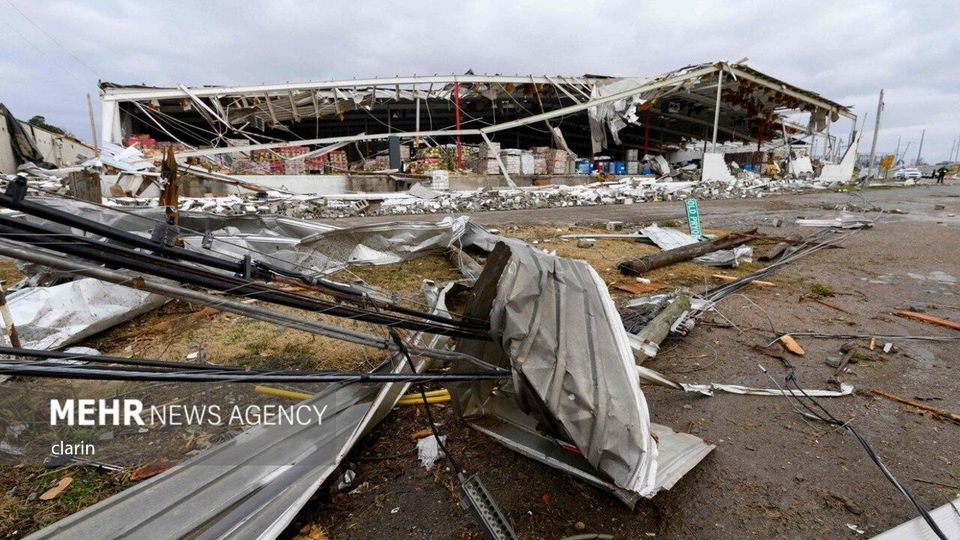 گردباد شدید در «کنتاکی» آمریکا