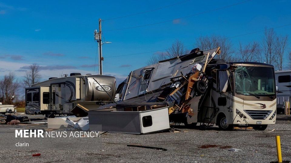 گردباد شدید در «کنتاکی» آمریکا