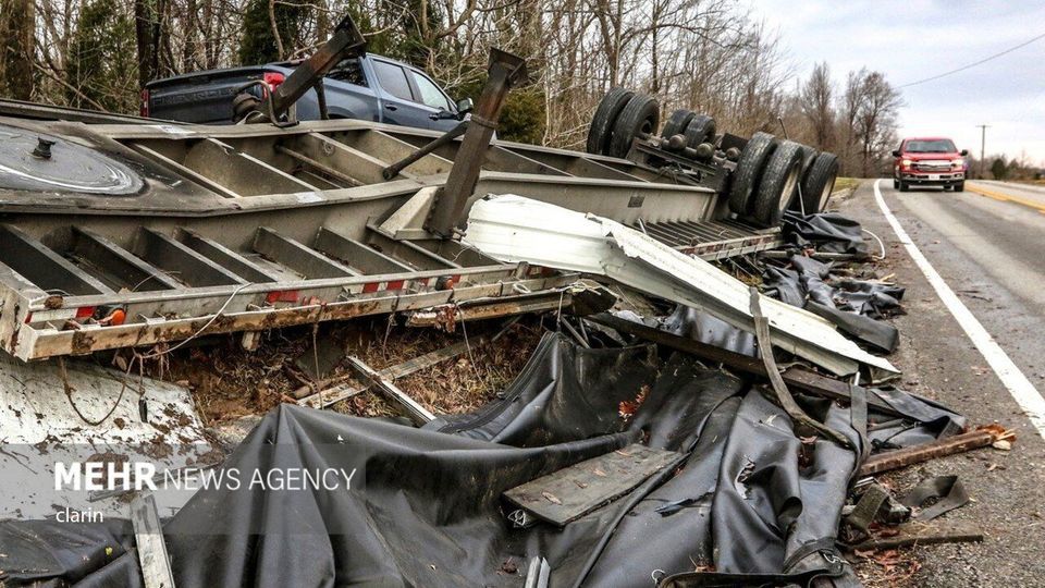 گردباد شدید در «کنتاکی» آمریکا