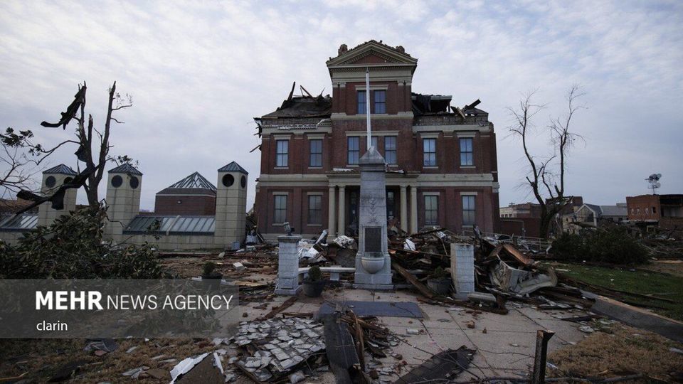 گردباد شدید در «کنتاکی» آمریکا