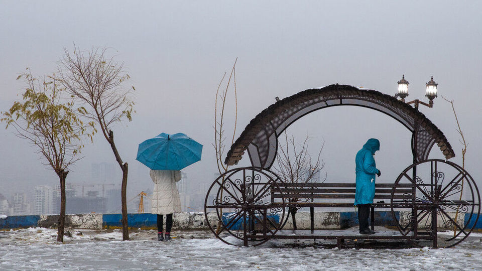 نخستین برف پاییزی تهران