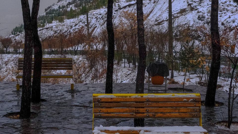 نخستین برف پاییزی تهران