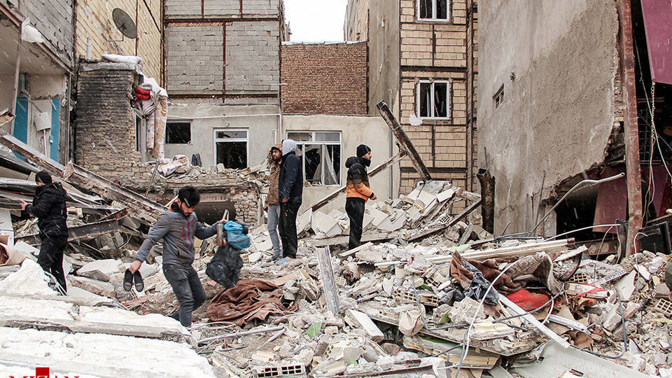 ریزش ساختمان ۴ طبقه - تبریز