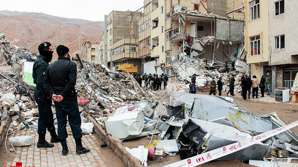 ریزش ساختمان ۴ طبقه - تبریز