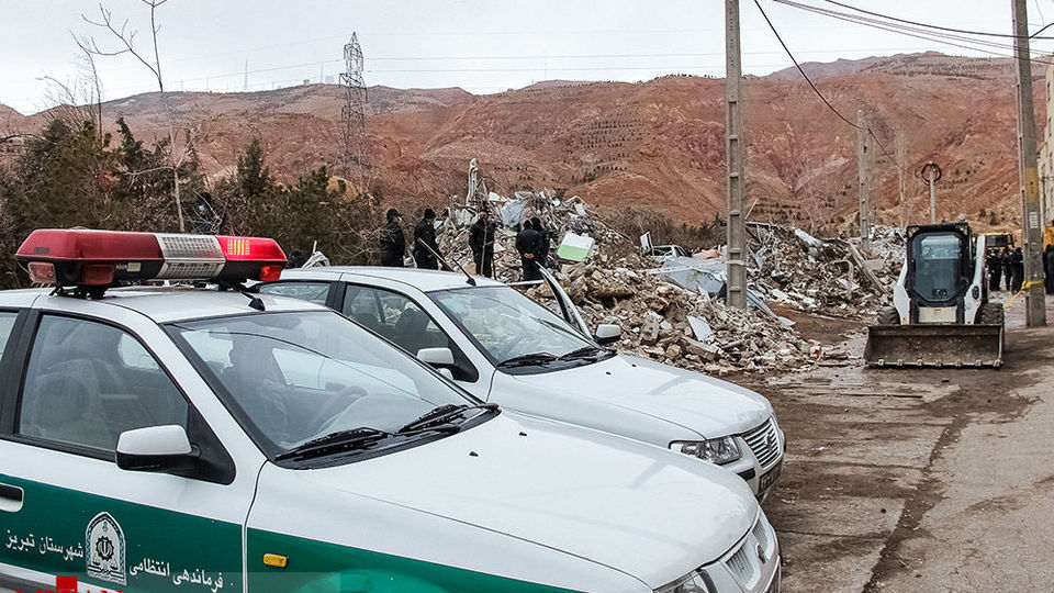 ریزش ساختمان ۴ طبقه - تبریز