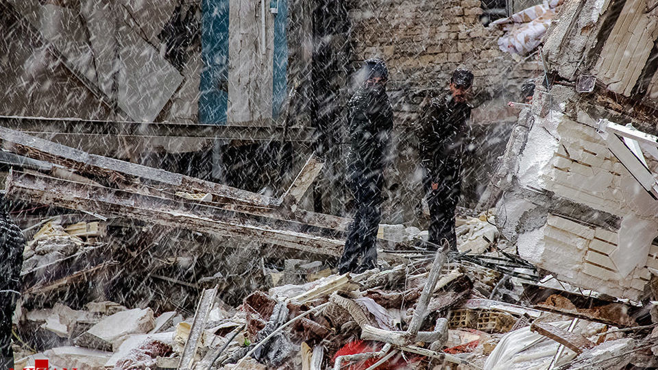 ریزش ساختمان ۴ طبقه - تبریز