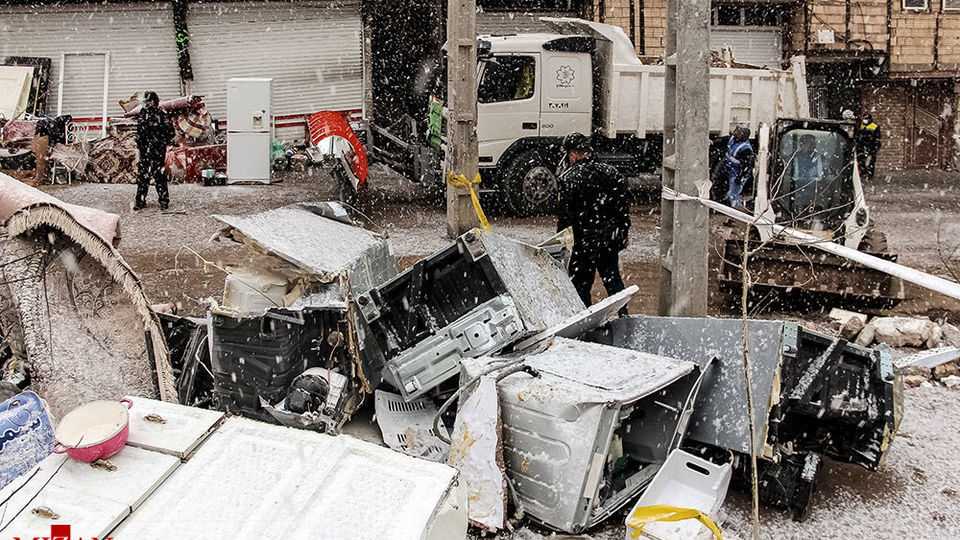 ریزش ساختمان ۴ طبقه - تبریز