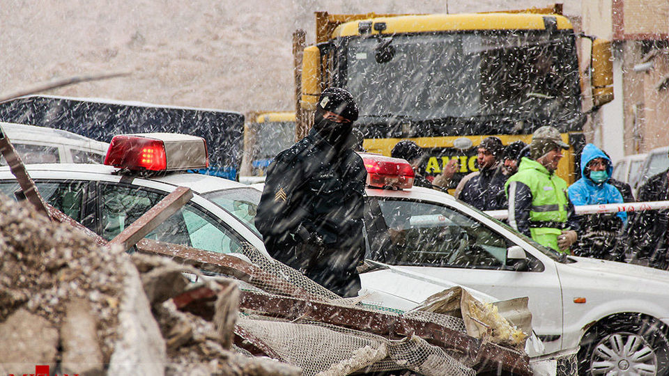 ریزش ساختمان ۴ طبقه - تبریز