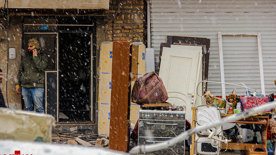 ریزش ساختمان ۴ طبقه - تبریز