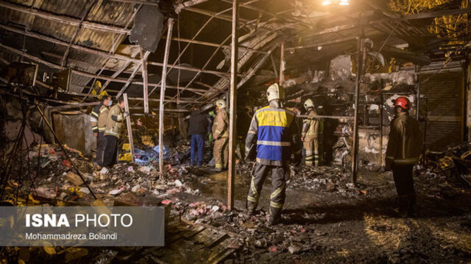 حضور دادستان تهران در محل انفجار بازار گل شهید محلاتی