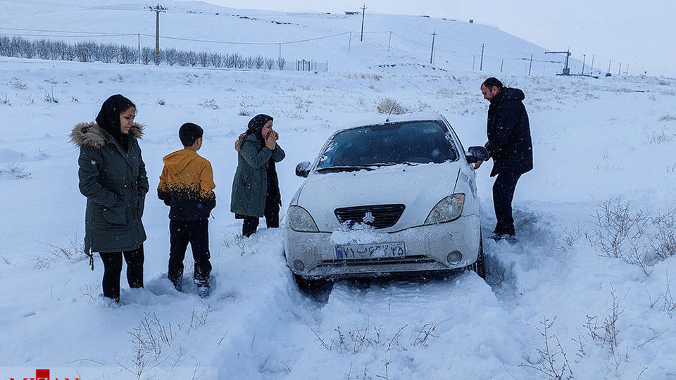 بارش برف سنگین - اهر
