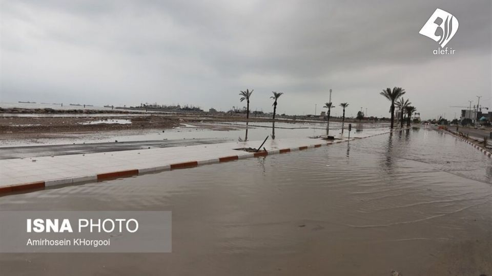 وضعیت شهر بندرعباس پس از بارندگی های اخیر