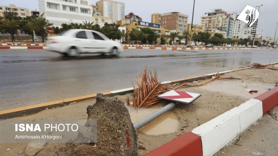 وضعیت شهر بندرعباس پس از بارندگی های اخیر