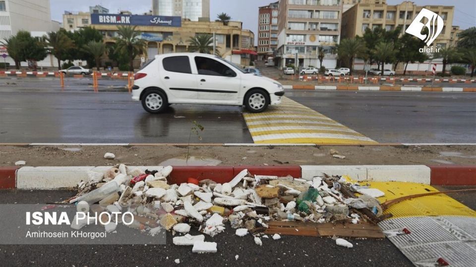 وضعیت شهر بندرعباس پس از بارندگی های اخیر