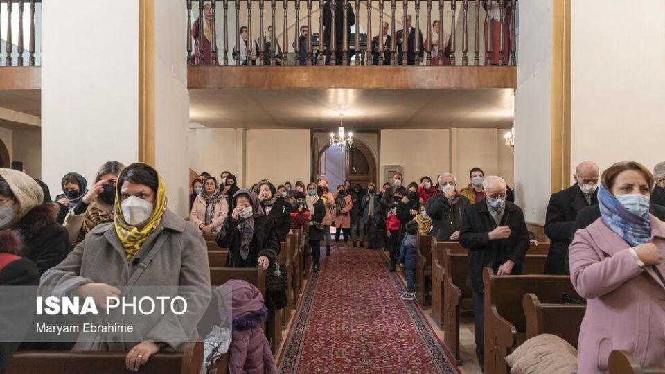 مراسم غسل تعمید در کلیسای مریم مقدس تبریز