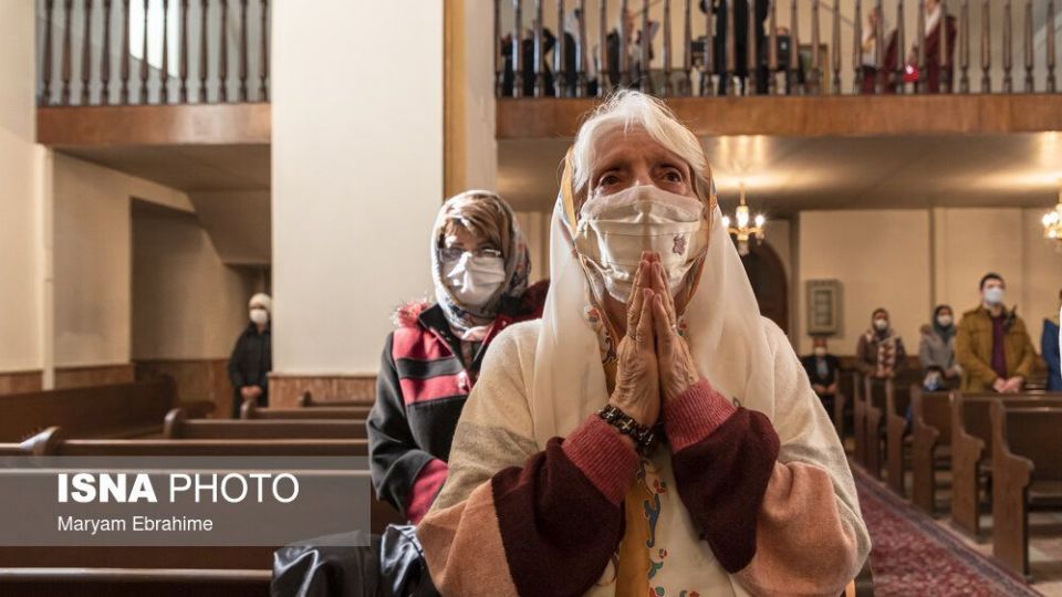 مراسم غسل تعمید در کلیسای مریم مقدس تبریز