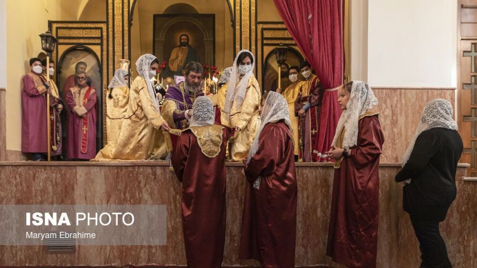 مراسم غسل تعمید در کلیسای مریم مقدس تبریز