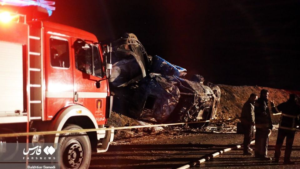 آتش سوزی و انفجار تانکر حامل سوخت مازوت