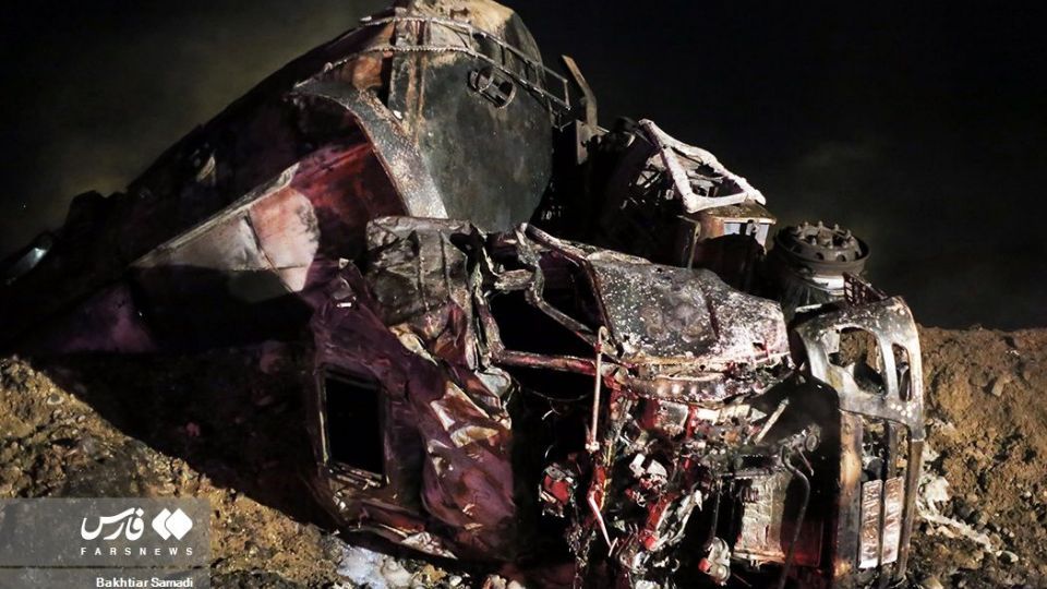 آتش سوزی و انفجار تانکر حامل سوخت مازوت