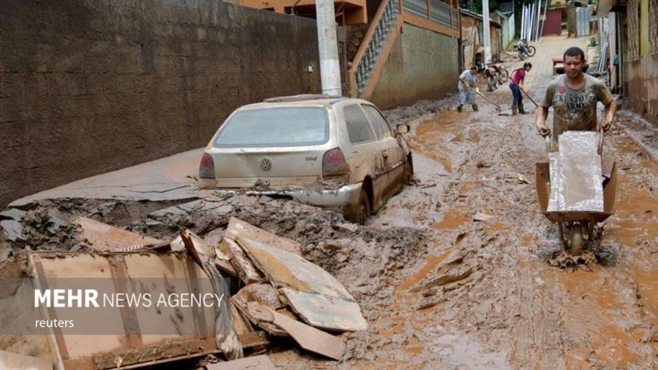 سیل و رانش زمین در برزیل