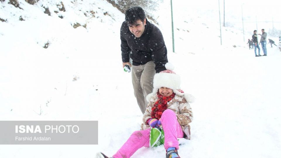 بارش برف در سنندج بعد از دو سال