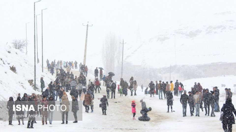 بارش برف در سنندج بعد از دو سال