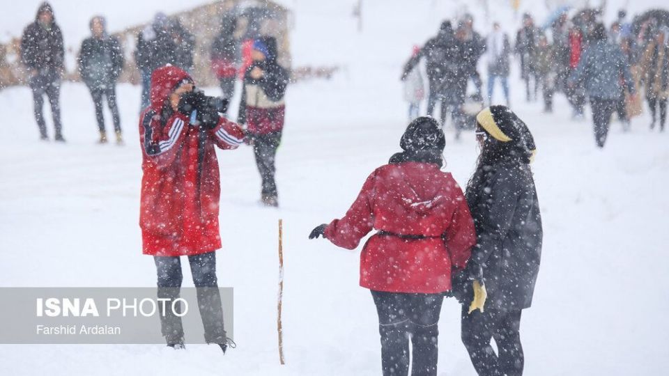 بارش برف در سنندج بعد از دو سال