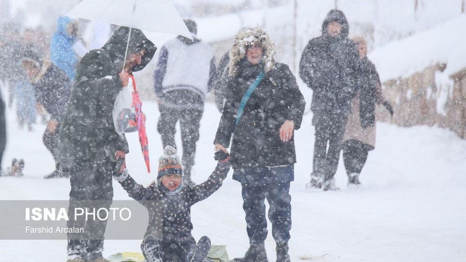 بارش برف در سنندج بعد از دو سال