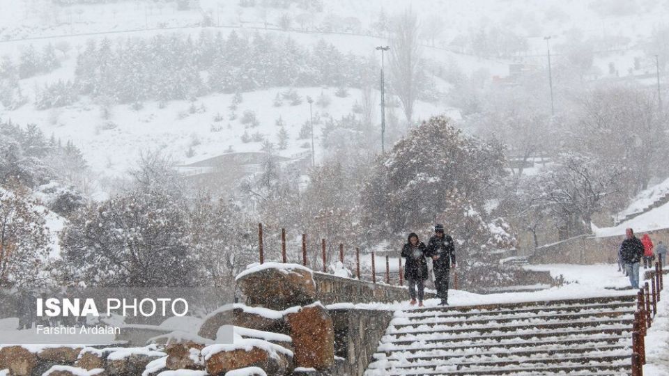 بارش برف در سنندج بعد از دو سال