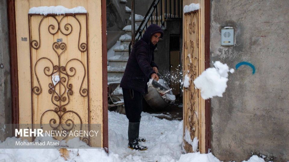 طبیعت برفی جاده اولنگ رامیان