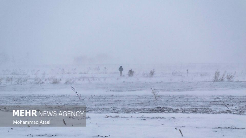 طبیعت برفی جاده اولنگ رامیان