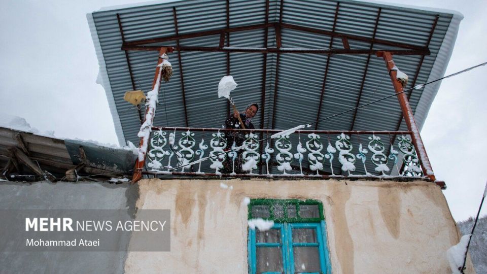 طبیعت برفی جاده اولنگ رامیان