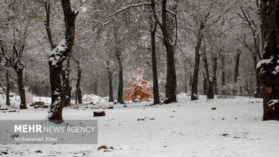 طبیعت برفی جاده اولنگ رامیان