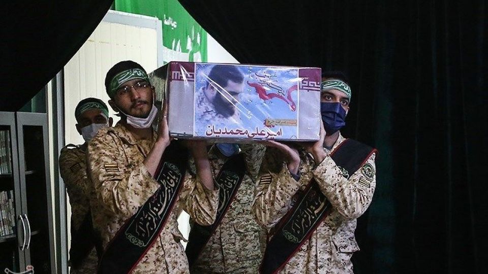 مراسم وداع با پیکر شهید مدافع حرم امیرعلی محمدیان