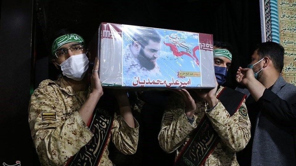 مراسم وداع با پیکر شهید مدافع حرم امیرعلی محمدیان