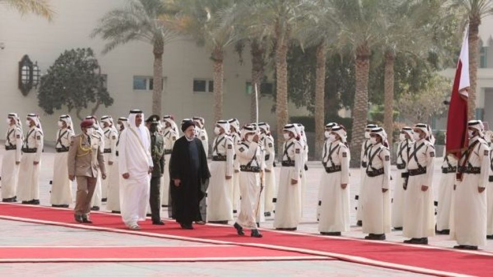 برگزاری مراسم استقبال رسمی امیر قطر از رئیس جمهور کشورمان