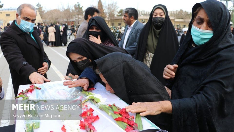 تشییع پیکر «احسان پای خسته» شهید انتظامی در مشهد