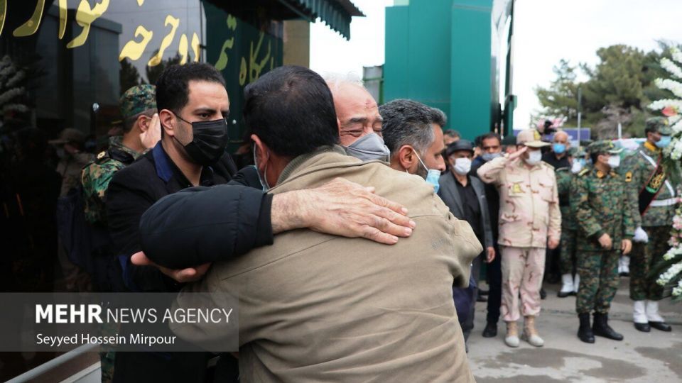 تشییع پیکر «احسان پای خسته» شهید انتظامی در مشهد