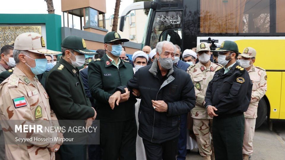 تشییع پیکر «احسان پای خسته» شهید انتظامی در مشهد