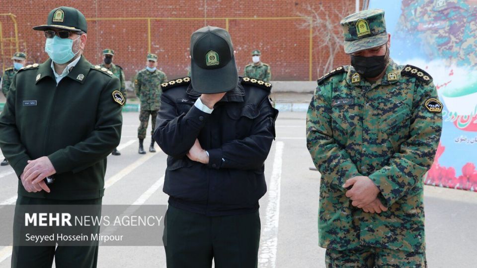 تشییع پیکر «احسان پای خسته» شهید انتظامی در مشهد