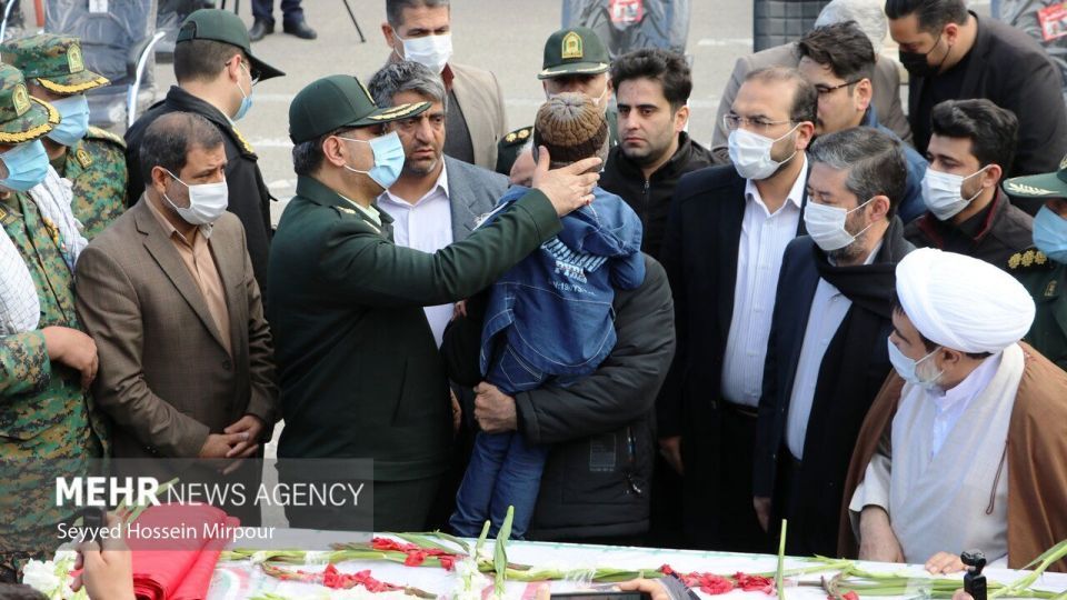 تشییع پیکر «احسان پای خسته» شهید انتظامی در مشهد