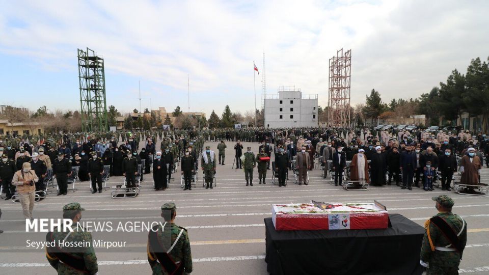 تشییع پیکر «احسان پای خسته» شهید انتظامی در مشهد