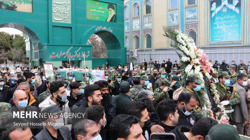 تشییع پیکر «احسان پای خسته» شهید انتظامی در مشهد