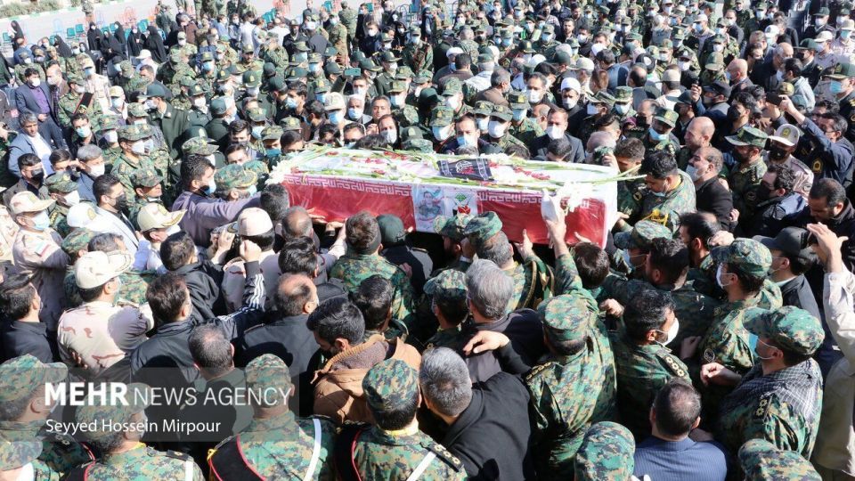 تشییع پیکر «احسان پای خسته» شهید انتظامی در مشهد