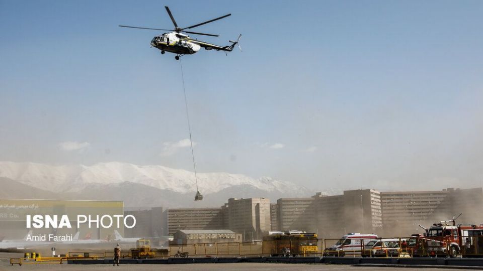 رزمایش مشترک امداد هوایی شهر تهران با سناریوی بحران زلزله   